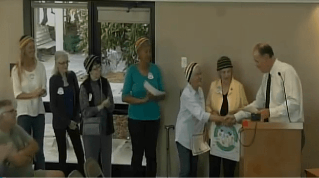 Bee City USA Committee with Bee Beanies
